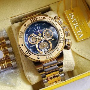 Invicta Sea Dragon Two-Tone Steel/Gold Reserve 52mm Swiss Quartz Men's Watch